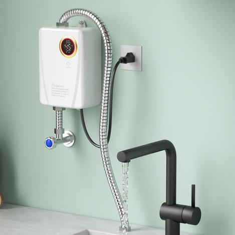Advanced water heater with digital temperature control and sleek design for health clinics and spa settings.