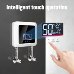 Electronic temperature control monitor for medical and optical settings, featuring touch operation and digital display for precise environment management.