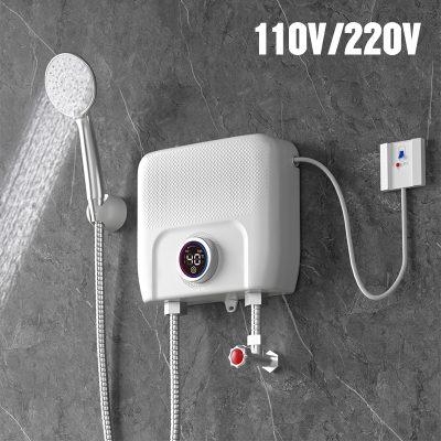 Electric water heater with shower head, suitable for spa and beauty salons, 110V/220V voltage options, modern design, energy-efficient, easy to install, ideal for professional skincare and hair removal treatments.