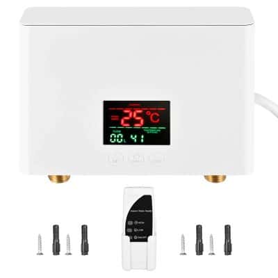 Advanced water heater with digital control display, temperature regulation, and accessories for efficient hot water solutions. Perfect for residential or commercial use, featuring easy installation and precise temperature settings.