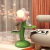 Flower-shaped LED lamp with green stem and pink flower, modern decorative lighting for homes and offices.