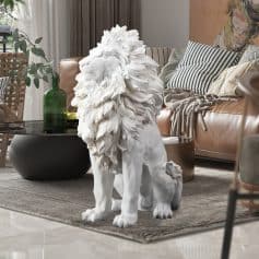 Modern decorative lion sculpture for home decor, indoor lion statue, artistic animal decor piece from Monalisa Store.