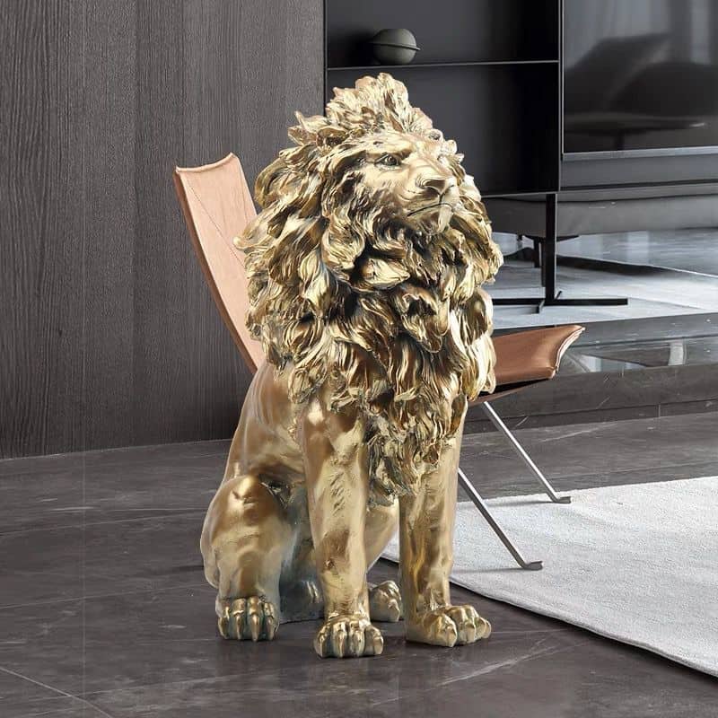 Gold lion decor statue, luxurious home interior accent, Monalisa Store luxury ornament, elegant gold animal sculpture, modern decorative lion figure, stylish interior accessories for living room, premium metallic decor piece, sophisticated home decor, artistic gold lion statue, contemporary design statement piece, high-end decorative sculpture, opulent interior decoration, luxury animal-themed home ornament, exclusive gold lion decor, fashionable metallic sculpture, upscale interior accent, decorative lion figurine, unique modern home accessory, Monalisa Store luxury decor, elegant metallic animal sculpture.