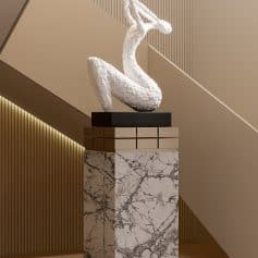 Elegant modern sculpture of a stylized deer at Monalisa Store for luxury home decor and art collections.