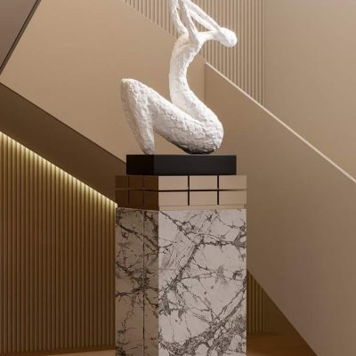Elegant modern sculpture of a stylized deer at Monalisa Store for luxury home decor and art collections.