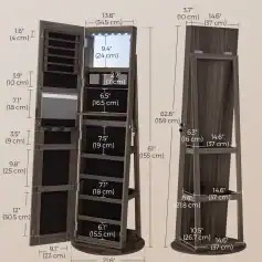 Natural wood display cabinet with multiple shelves, compartments, and lighting, ideal for optical store storage solutions. Perfect for showcasing glasses and accessories in an elegant, organized manner.