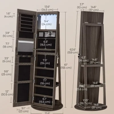 Natural wood display cabinet with multiple shelves, compartments, and lighting, ideal for optical store storage solutions. Perfect for showcasing glasses and accessories in an elegant, organized manner.