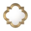Ornate gold-framed decorative wall mirror with a quatrefoil shape, vintage style, perfect for elegant interior decor, Monalisa Store.