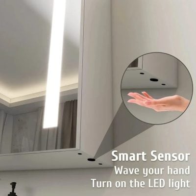 Touchless smart sensor LED light for modern kitchens and cabinets, activated by waving your hand, providing convenient illumination. Perfect for enhancing user experience in interior spaces.