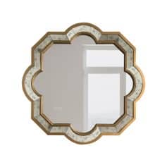 Elegant decorative mirror with gold and marble accents, perfect for enhancing interior spaces and adding a touch of luxury to your home decor.