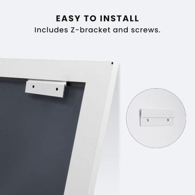 Lightweight white Z-bracket with screws for easy monitor mounting at Monalisa Store.