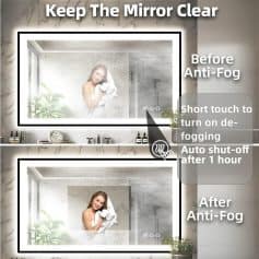Shower mirror anti-fog film, bathroom mirror cleaning, moisture-resistant mirror coating, prevent fogging for clear reflection, bathroom mirror anti-fogging solution.