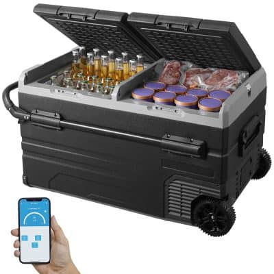 Cold storage solution for medical supplies and beverages with app control and adjustable temperature settings.