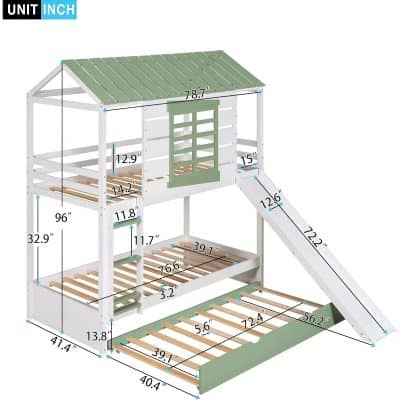 Playhouse for kids with slide, made of durable wood, perfect for outdoor play and imaginative adventures, featuring multiple levels, stairs, and a safe slide for children’s entertainment.
