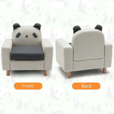 Panda-themed children's armchair, modern baby recliner with cute panda design, comfortable nursery furniture for kids room decor, Monalisa Store opt for stylish, playful nursery seating options.