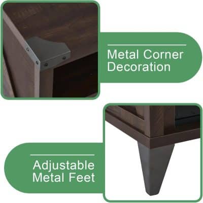 Metal corner decoration for furniture, sturdy and stylish.