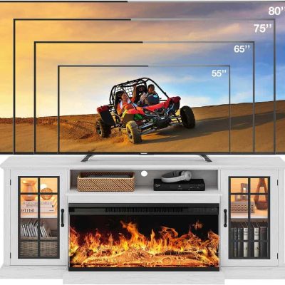 Vivid outdoor adventure scene featuring a red off-road dune buggy on a sandy trail under a colorful sunset sky.