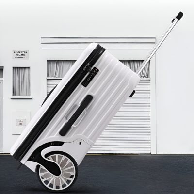 Traveling luggage at Monalisa Store for opt patients and vision care accessories.