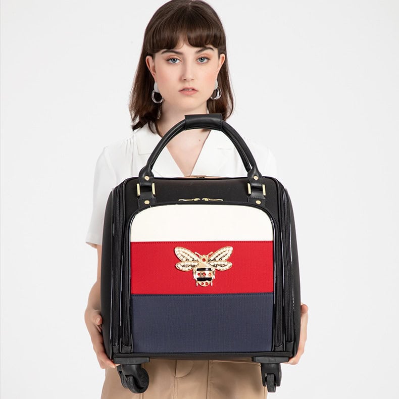 Monalisa store fashionable women's handbag with bee embellishment, versatile travel and daily use accessory.