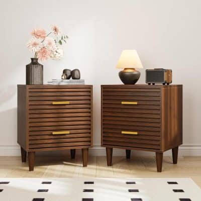 Wooden bedroom drawer nightstand, modern furniture, minimalistic decor, home interior design, bedroom storage furniture.