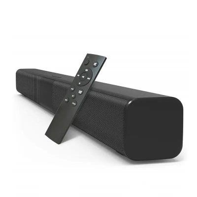 Wireless soundbar with remote control for enhanced audio experience at Monalisa Store.
