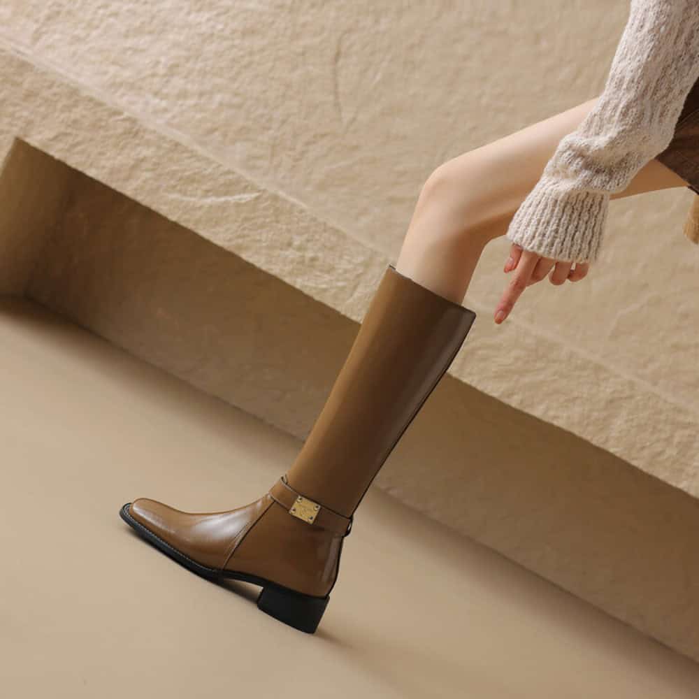 141263-67885e.jpg - Monalisa Store Stylish brown knee-high leather boot showcasing luxury footwear in the Monalisa Store. Perfect for fashion-forward individuals seeking quality and elegant footwear options.