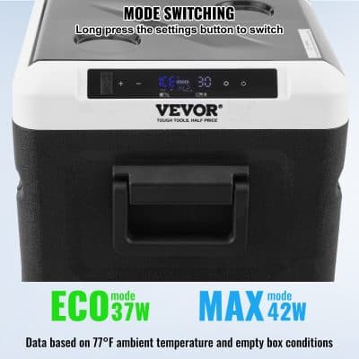 Mode switching ice ice maker, temperature control, energy-efficient ice machine for commercial use, 77°F ambient, eco and max modes, Vevor ice makers, durable and reliable ice maker appliance.