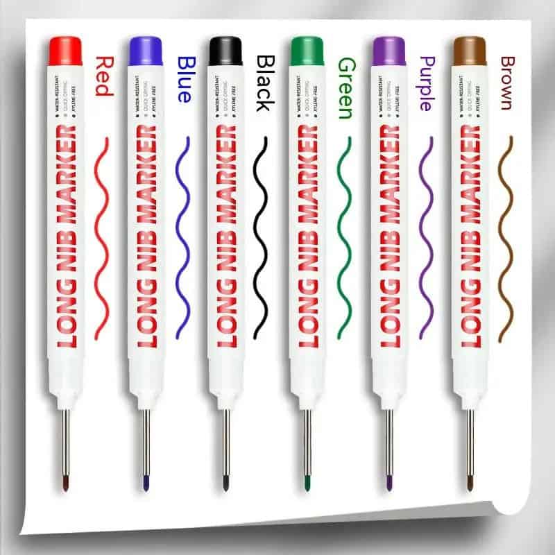 Whiteboard markers with different color caps (red, blue, black, green, purple, brown) for office, school, and art projects at Monalisa Store.