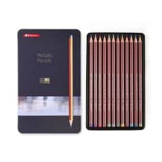 Bright metallic colored pencils set, ideal for artistic and eye care needs at Monalisa Store, perfect for creative projects and eye health products.