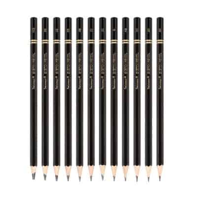 Black eyebrow pencils with gold accents, perfect for precise makeup application at Monalisa Store.