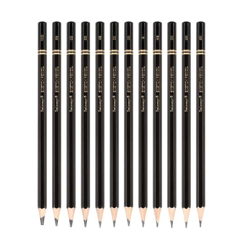 Black eyebrow pencils with gold accents, perfect for precise makeup application at Monalisa Store.
