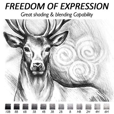 High-quality artistic rendering of a deer with detailed shading and blending capabilities, showcasing versatility for eye care and optometry needs at Monalisa Store.