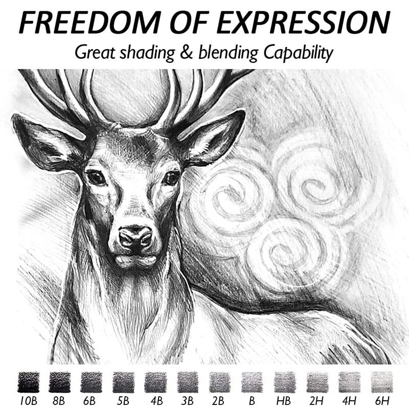 High-quality artistic rendering of a deer with detailed shading and blending capabilities, showcasing versatility for eye care and optometry needs at Monalisa Store.