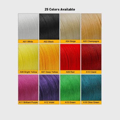 Bright yellow thread samples at Monalisa Store for sewing, embroidery, and tailoring projects. Ideal for vibrant, high-quality textile work and custom clothing designs.