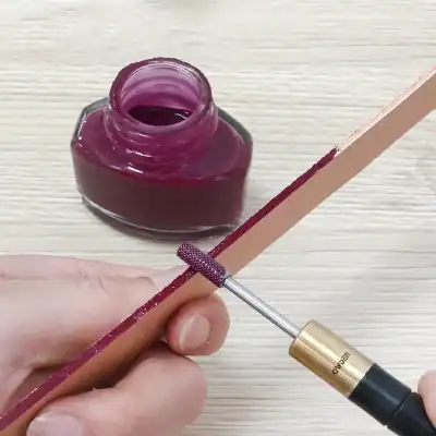 Glitter nail polish bottle with brush applicator on a wooden surface, close-up shot, colorful manicure supplies for beautiful nail design, beauty and nail art concept, Monalisa Store.