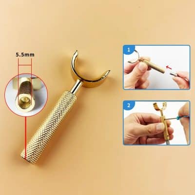 Precision optical eyelash extension removal tool with detailed assembly guide for professional use at Monalisa Medical Store.