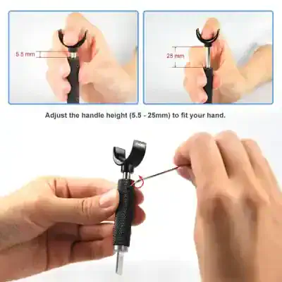 Precision eyelash extension tool with adjustable handle, ergonomic design, and stainless steel needle for professional beauty salon use.