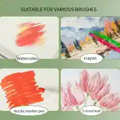 Sky scene with trees and mountains, illustrated with colorful markers suitable for art supplies storage and creative projects.