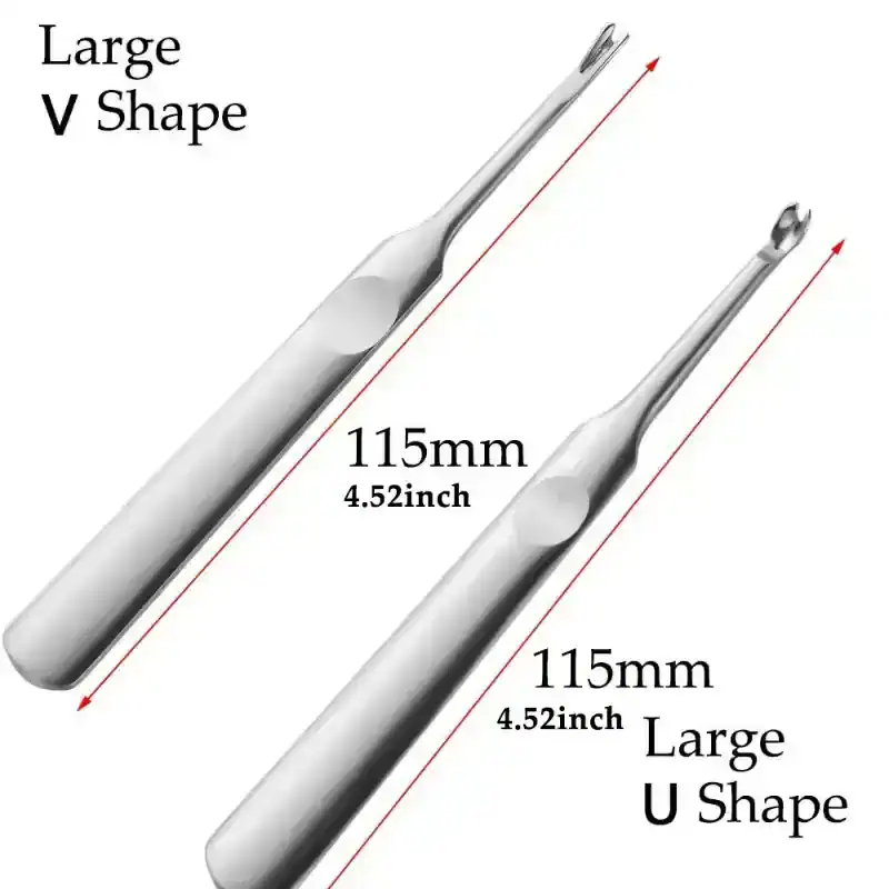 Precision dental exploration tools for orthodontics and dentistry settings. Made from stainless steel, 115mm length, available in V and U shapes for accurate diagnosis and treatment.