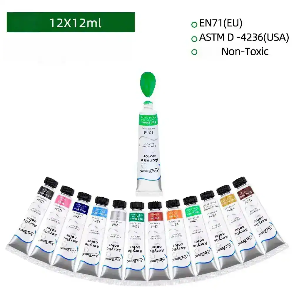 12x12ml eye medication tubes for vision correction, with non-toxic, EU EN71 and USA ASTM D-4236 safety standards.