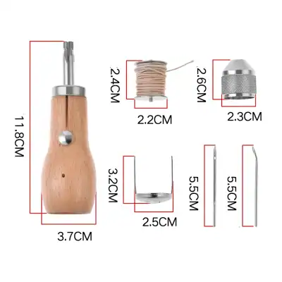 Miniature mechanical watch repair tools with wooden handle, screwdrivers, and precision tweezers, ideal for delicate watch maintenance and jewelry repair.