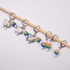 Rainbow-themed sheep and unicorn charms for kids' jewelry, perfect for playful accessories and rainbow lovers.