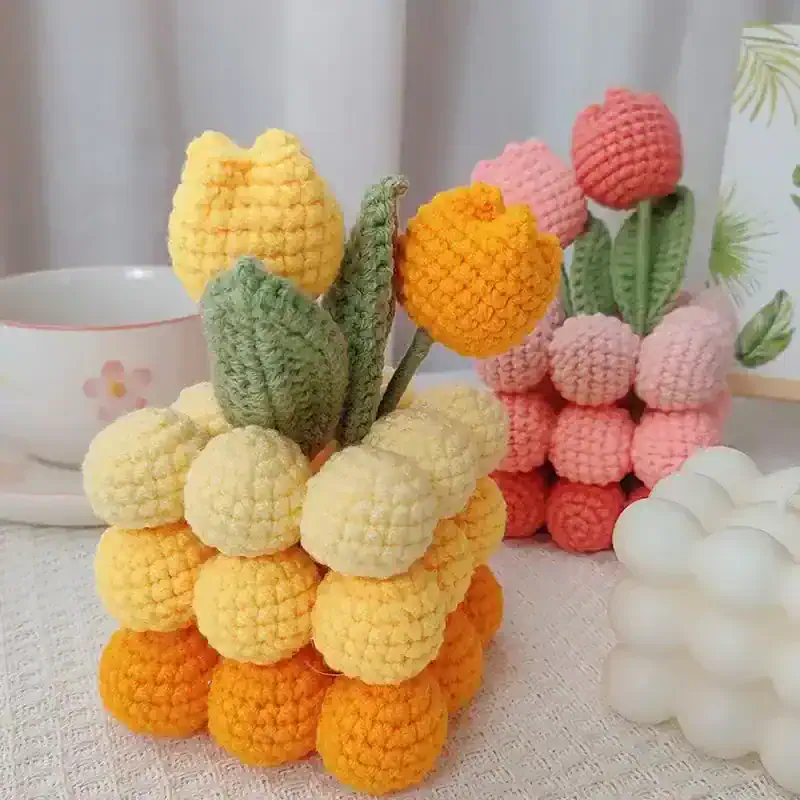 Colorful plush fruit decorations for home decor or baby nursery, handmade crocheted pineapple, strawberry, and peach designs by Monalisa Store. Perfect for gifts or interior accents.