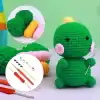 Colorful yarns and crochet tools for making cute stuffed toys at Monalisa Store, ideal for DIY crochet enthusiasts and custom toy projects.