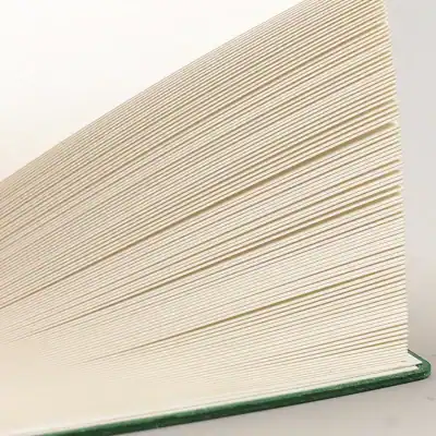 White open book with blank pages, close-up view.