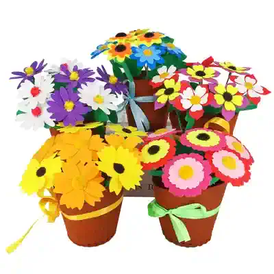 Colorful paper flower arrangements in terracotta pots perfect for home decor or gifting at Monalisa Store. Handcrafted, vibrant, and eco-friendly floral decorations.