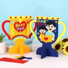 Colorful DIY Father’s Day mug craft kit for kids, perfect gift for Dad, creative handmade project, family activity, decorative gift idea, fun craft for children, Monalisa Medical, opt.