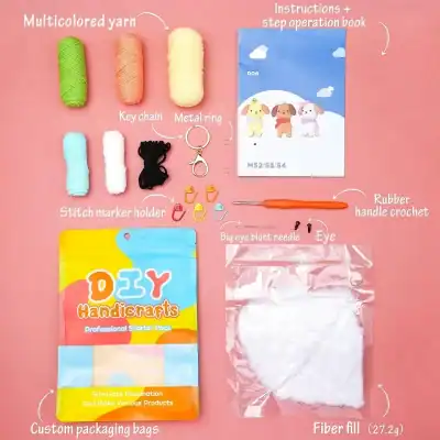 Yarn multicolored embroidery thread for DIY crafts, knitting, and sewing projects.