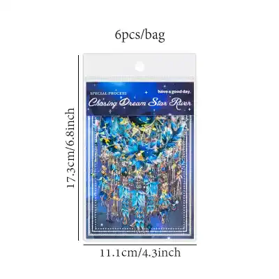 Colorful dream star river-themed jewelry organizer with blue and gold details, ideal for storing earrings, necklaces, and accessories at Monalisa Store. Perfect for elegant jewelry display.