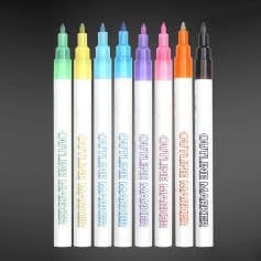 Multicolor highlighter pens for markers and art supplies, featuring vibrant colors for creative projects and highlighting text. Perfect for students, teachers, and artists.
